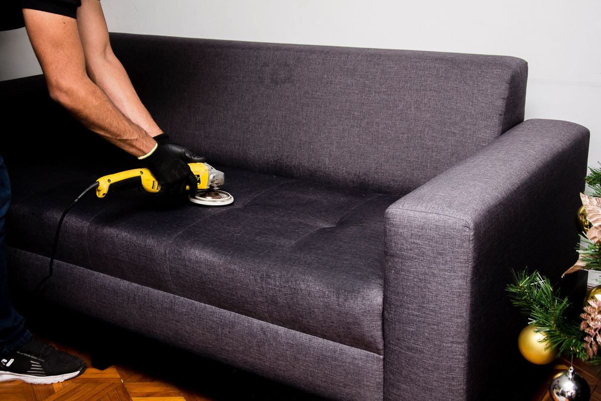 Washing sofa upholstery with an extraction machine